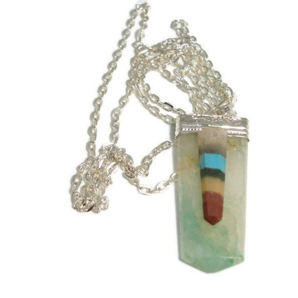 Blessed Moon Artifacts Jewelry - Aquamarine Chakra Necklace Gemstone Chakra Pendant